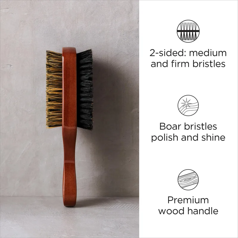 Diane Premium 100% Boar Bristle 2-Sided Club Brush