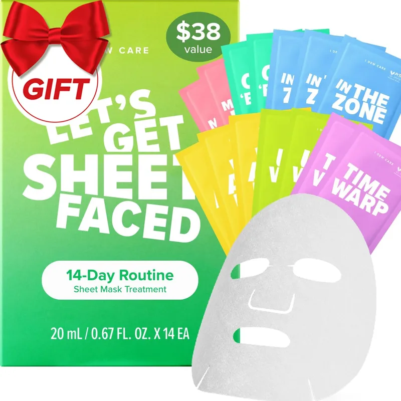 I DEW CARE Collagen Face Mask Variety Pack, 14 Days