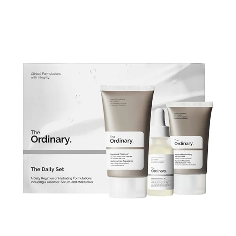 The Ordinary The Daily Set, Squalane Cleanser, Hyaluronic Acid 2% + B5, Natural Moisturizing Factors + HA