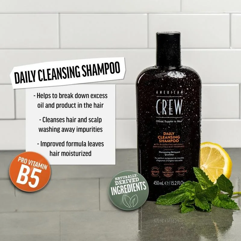 American Crew Daily Cleansing Shampoo, Citrus Mint (33.8 fl oz)