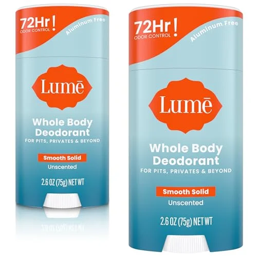 Lume Whole Body Deodorant Solid Stick (Unscented, 2pk) Lume Whole Body Deodorant Solid Stick (Unscented, 2pk)