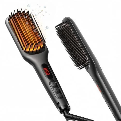MEGAWISE Ionic Ceramic Hair Straightening Brush