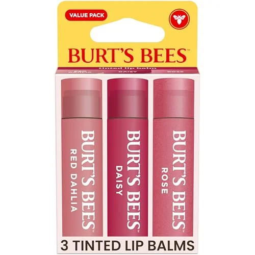 Burt's Bees Tinted Lip Balm Value Pack (Red Dahlia, Daisy, Rose) Burt's Bees Tinted Lip Balm Value Pack (Red Dahlia, Daisy, Rose)