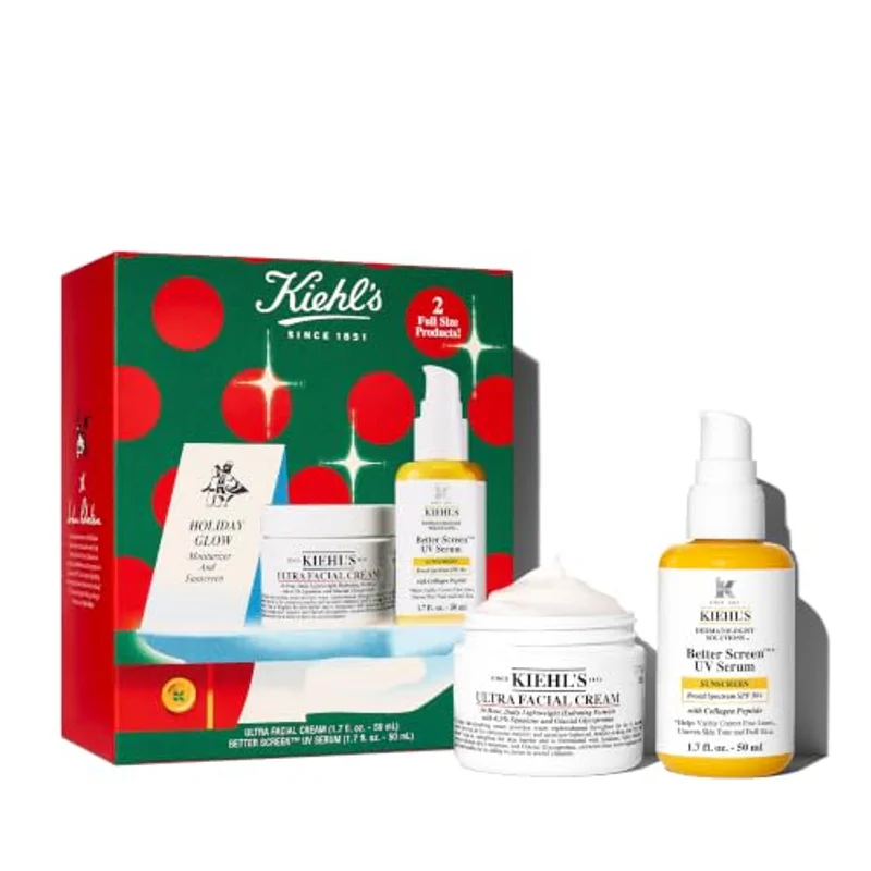 Kiehl's Holiday Glow Gift Set, Ultra Facial Cream & Better Screen UV Serum